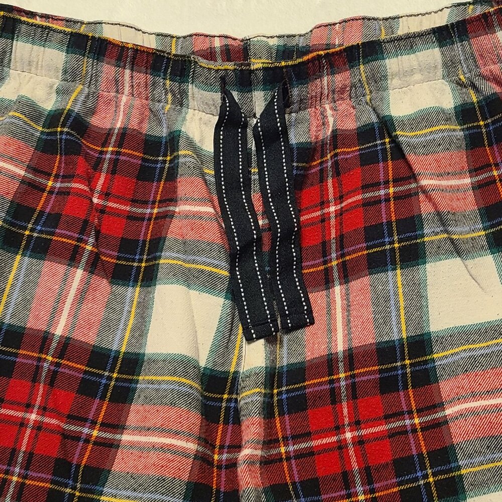 Old Navy Mens Red Plaid Flannel Pajama Pants XL Elastic Waist - Picture 4 of 11